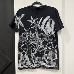 Rogues Gallery Black Sea Life Printed T Shirt Tee Size Small Fish Coral